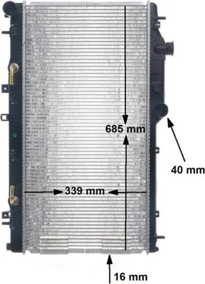 Produktbild von MAHLE CR 1573 000S Kühler Wasserkühler Motorkühler für SUBARU FORESTER (SH) Legacy IV Kombi (BP) XV (GP) IMPREZA Schrägheck (GR, GH, G3) OUTBACK