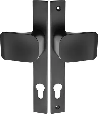 Obrázok produktu pre Kľučka na dvere pre záhradné brány, čierna, magnetická, oceľová vložka 90 mm