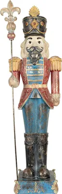 Produktbild von Clayre & Eef Figur Nussknacker 31x23x99 cm Blau Kunststoff