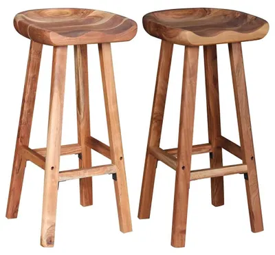 Immagine prodotto di vidaXL Sgabello da bar 2 pz. Legno massiccio di acacia
