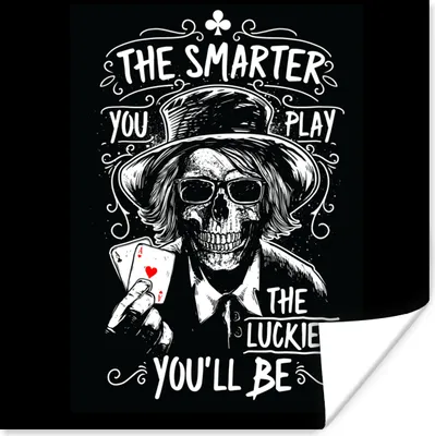 Produktbild von MuchoWow® Poster Mancave - Spielkarten - Retro - Schwarz - Weiß 30x30 cm - Wandposter - Printing