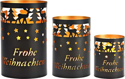 Produktbild von G. Wurm 10037337, Schwarz, Metall, Kerze, 3 Stück(e)