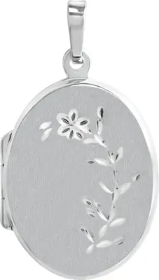 Produktbild von V Medaillon 925/- Sterling Silber rhodiniert oval