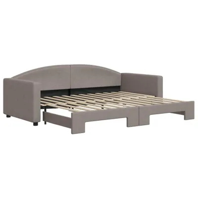Produktbild von vidaXL Tagesbett Ausziehbar Taupe 90x200 cm Stoff