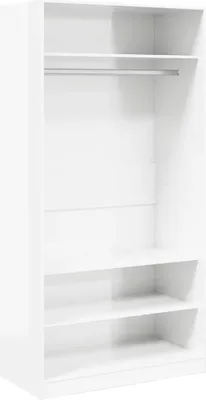 Produktbild von vidaXL Kleiderschrank Hochglanz-Weiß 100x50x200 cm Holzwerkstoff