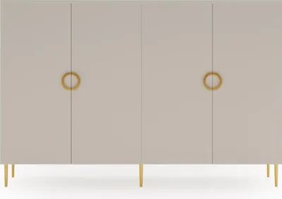 Produktbild von Furniture24 Kommode Belluna B09 Sideboard 180X120X40 Cm - 4 Türen - Kaschmir