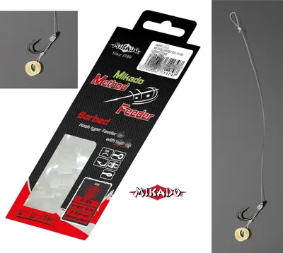 Produktbild von "MIKADO METHOD FEEDER 36" Haken Rig `s mit Pellet-/Bait Band Feederhaken 6 / Ø0,28mm / 10cm