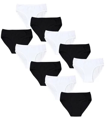 Immagine prodotto di TupTam slip da bambina con stampa confezione da 10 pezzi, colore: nero / bianco, taglia: 140-146