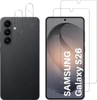 Produktbild von Gehäuse aus gehärtetem Glas für Samsung Galaxy S26 und Kameraschutz [2er-Pack] Displayschutzfolie  Phonillico®