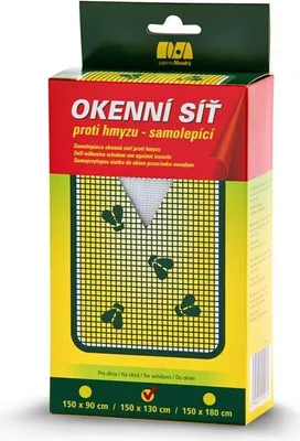 Obrázok produktu pre Sieť proti hmyzu a komárom, 150x130 cm, na okná, biela