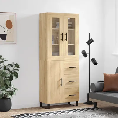 Produktbild von Highboard Sonoma-Eiche 69,5x34x180 cm Holzwerkstoff