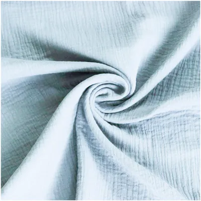 50x130cm Musselin Stoff uni Oeko-Tex zertifiziert Meterware Mulltuch Baumwolle babyblau
