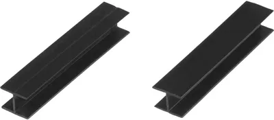 Produktbild von HOLZBRINK Verbinder Sockelblende Sockelleiste für Einbauküche 150mm Höhe SCHWARZ Hochglanz - HBK15