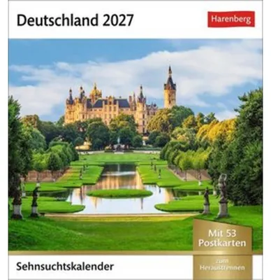 Image de Calendrier « Deutschland Sehnsuchtskalender » 2027 - Calendrier hebdomadaire avec 53 cartes postales