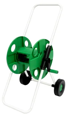 Produktbild von Gartenschlauchwagen für bis zu 50 m, fahrbare Schlauchtrommel für Gartenschläuche, 27 * 38,5 * 87 cm, grün