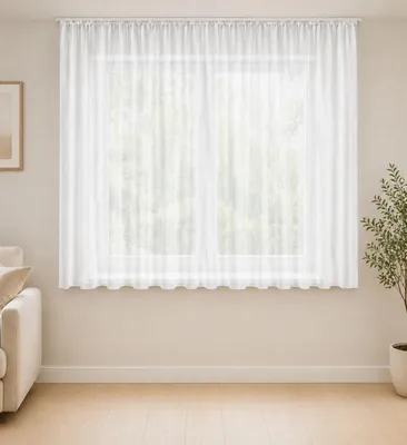 Produktbild von Fertiggardine Dagmar mit Universalband Vorhang Gardine weiß BxH 300x145cm