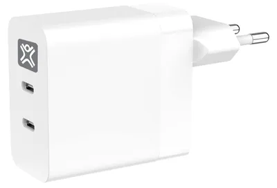 Image de Xtrememac, chargeur secteur 65W avec 2 USB-C Power Delivery, blanc