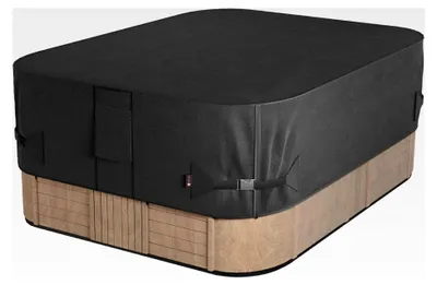 Produktbild von Wasserdichte rechteckige Abdeckung für Whirlpools im Außenbereich, 215,9 x 170,2 cm, passend für 84 x 66 oder 83 x 65 oder 82 x 64, SPA 600D, strapazierfähig, wetterfest