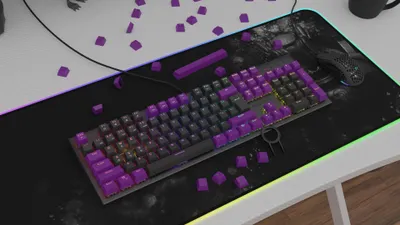 Obrázek produktu pro Genesis keycaps LEAD 300, Double Shot, Violet