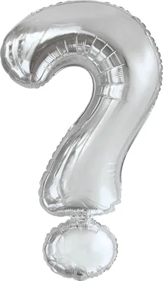 Immagine prodotto di Palloncino in foil punto interrogativo argento - 88 cm