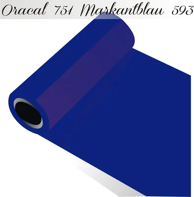 Produktbild von Oracal 751 - Orafol Folie 5m (Laufmeter) freie Farbwahl 118 glänzende Farben - glanz in 4 Größen, 126 cm Folienhöhe markantblau - 593