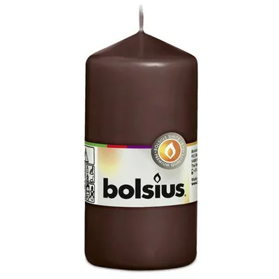 Immagine prodotto di bolsius 103614390128 Candela a colonna - marrone, 120 x 60 mm