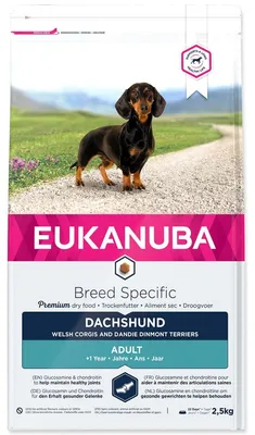 Imagen del producto de Alimento para perros EUKANUBA, raza Dachshund (Teckel), 2,5 kg