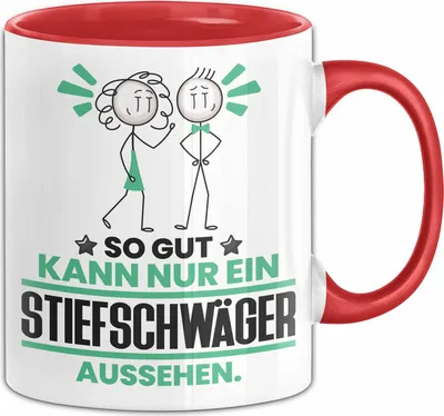 Produktbild von Stiefschwäger Geschenk Tasse So Gut Kann Nur Ein Stiefschwäger Aussehen Geschenkidee Kaffee-Becher (Rot)