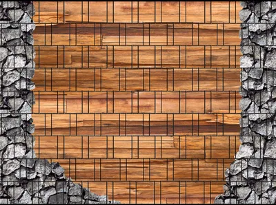 Produktbild von Bedruckter Sichtschutz HOLZ & BRUCHSTEIN Zaun Sichtschutzstreifen 2,5m x 1,8m