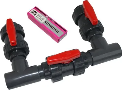 Produktbild von Bypass Set für Pool Heizung und Wärmepumpe | Ø 50 mm Klebemuffe | PN 16 grau