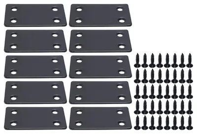 Image de Elzusha - 10 pièces de plaques de réparation plates et rectangulaires pour la réparation de meubles