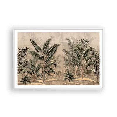 Produktbild von Gerahmtes Poster - Weißer Rahmen - Wald Blatt Baum - 91,5x61 cm - Wand Bild - Wanddeko - Wandbilder - Kunstposter - Wandposter - Bilderrahmen - Bilder - Kunstdruck - Wanddekoration - P2WAA91x61-5101