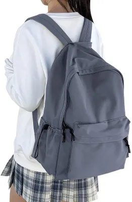 Image de Sac à dos bleu léger pour femme avec poche pour ordinateur portable 14 pouces