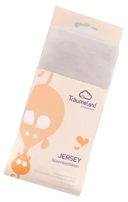 Produktbild von Träumeland Spannbetttuch Jersey hellgrau 100 x 100 cm