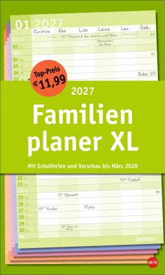 Produktbild von Kalender 2027 Basic Familienplaner XL 27 X 45