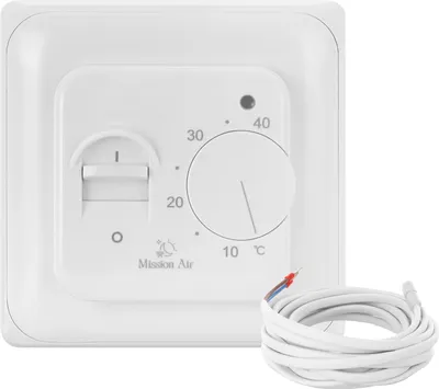 Zdjęcie produktu dla Regulator temperatury pokojowy manualny ARIES White + czujnik
