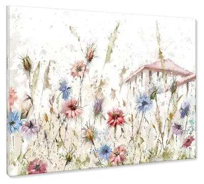 Zdjęcie produktu dla STYLER Obraz na ścianę 70x100 cm na płótnie Canvas dekoracja ścienna do salonu sypialni biura botaniczny styl łąka kwiaty Meadow