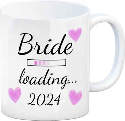 Produktbild von Bride loading Tasse Kaffeetasse 2024 mit rosa Herzen