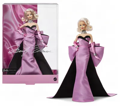 Produktbild von Barbie Signature Marilyn Monroe -Sammelpuppe in legendärem pinken Kleid aus dem Film mit „Diamanten“-Schmuck, Modepuppe, Weiblich, 6 Jahr(e), 330 mm, Mehrfarbig
