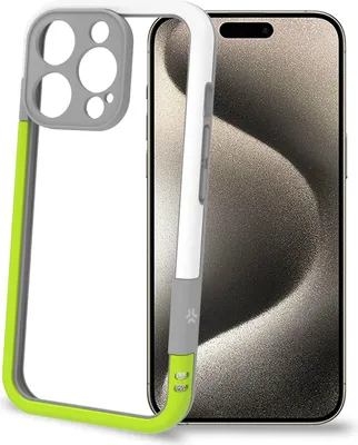 Image de Bumper iPhone 16 Pro Blanc/Vert Citron