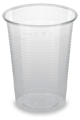 Produktbild von 100x Einweg-Trinkbecher klar 200 ml 0,2 l aus PLA ø 70mm