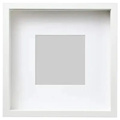 Produktbild von IKEA Sannahed IKEA Bilderrahmen - Innenmaß 25x25x4cm - Außenmaß 27x27cm - Objektrahmen inkl. Passepartout - weiß