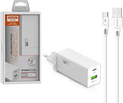 Zdjęcie produktu dla Ładowarka Sieciowa 36W + Kabel Typ-C Biała Somostel Power Delivery Sms-A80 Pd