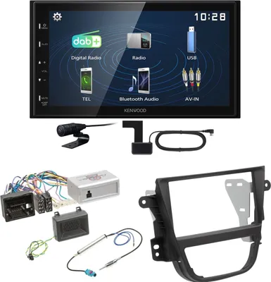 Produktbild von Kenwood DMX129DAB DAB+ Bluetooth USB Einbauset für Opel Mokka A