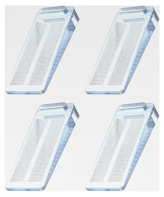 Produktbild von Türstopper 4 Stück Gummi Rutschfest Höhenverstellbar Fensterstopper Keil, Ungiftig, Geruchlos, Für Badezimmer, Balkontür, Kinderzimmer (Transparent)