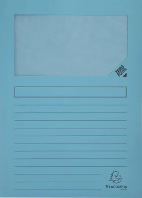 Produktbild von Exacompta 4x 100 Fenstermappen, A4, 160g, plastikfrei, Hellblau, 50106E
