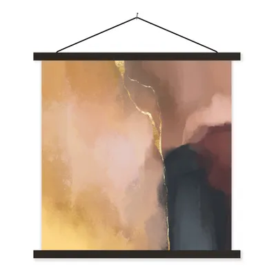 Produktbild von MuchoWow® Textilposter Abstrakt - Malerei - Pastell 40x40 cm mit schwarzem Rahmen - Fotos