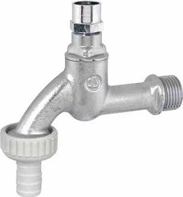 Image de Js Auslaufventil Mit Schlauchver. Steckschl.-Ot,3/4",Matt Chrom