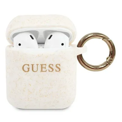 Obrázok produktu pre Guess Apple puzdro GUACCSILGLWH AirPods kryt biely/biely silikónový lesk