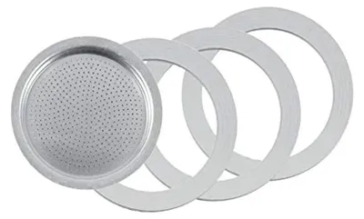 Ersatzdichtungen + Filter für Moka Pot, 2 Tassen, 5,5 cm